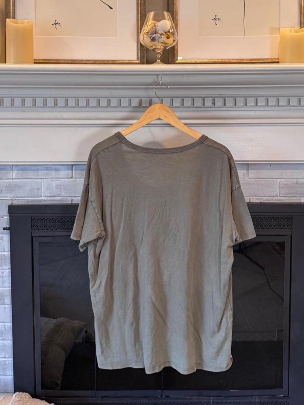 Aerie Army Green Oversized Scoop Neck Tee Medium - Picture 5 of 9